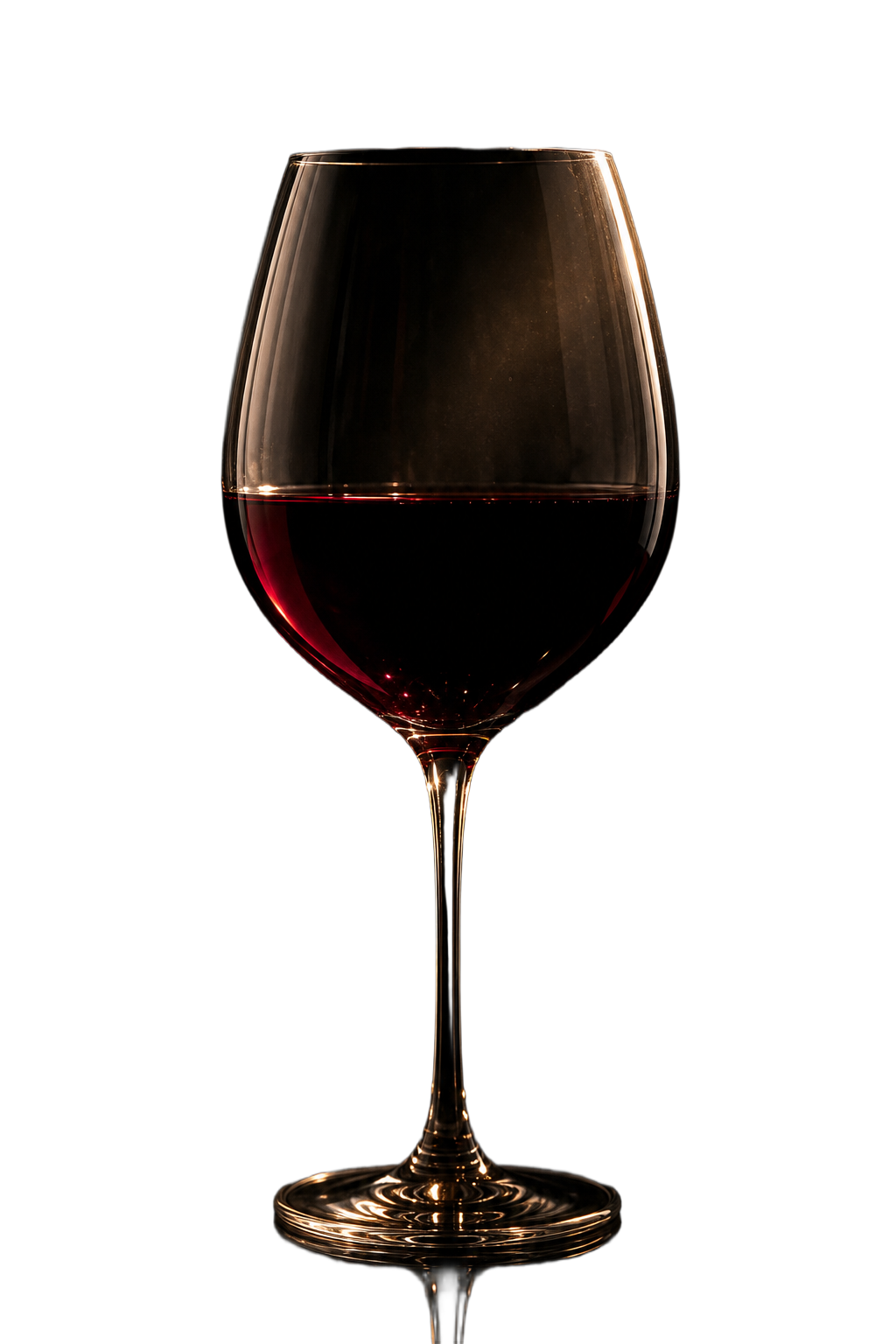 Kryształowy kieliszek z winem merlot
